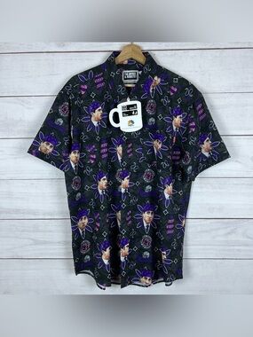 RSVLTS The Office Prison Mike Shirt Mens XL Kunuflex Button Up Michael Scott NWT